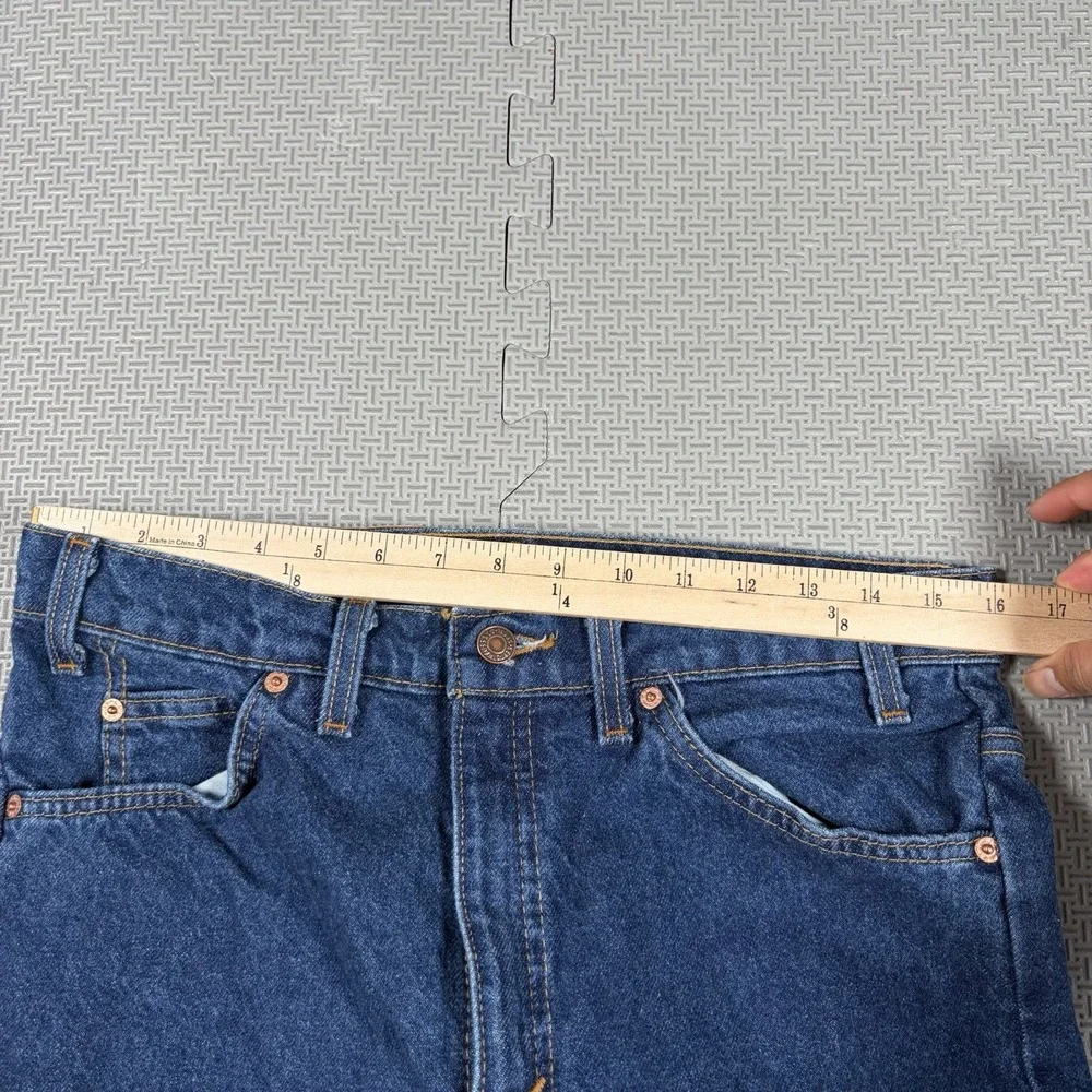 Vintage Levi 517 Jeans Mens 33(32)x36 Blue Orange Tab 90s Bootcut USA Made